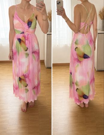 Kleid pink batik Faltenprint Grösse S/M neuwertig