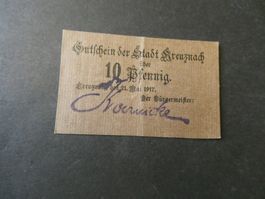 Dt. Reich, kreuznach - Notgeldschein
