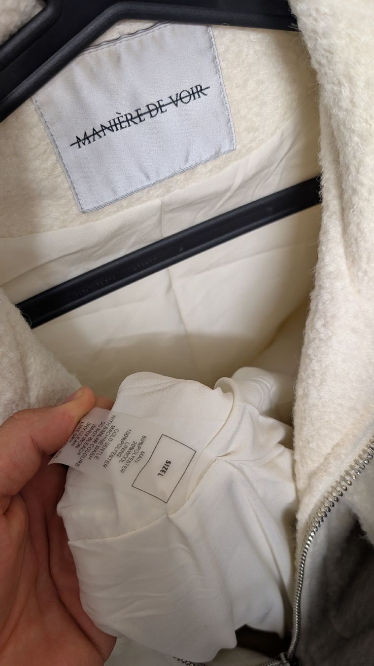 Giacche: Maniere De Voir Ivory Zip-Up Jacket - Size Large – Nuovo (secondo la descrizione) da Liestal venduto da ericx.oc 5