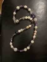 Collier vintage et perles/ améthyste bon état 44 cm