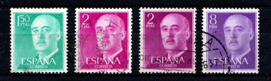 Tutti i francobolli: 4 Timbres ESPAGNE - 1956 - Obl. – Usato da Blonay venduto da Leglaude_01