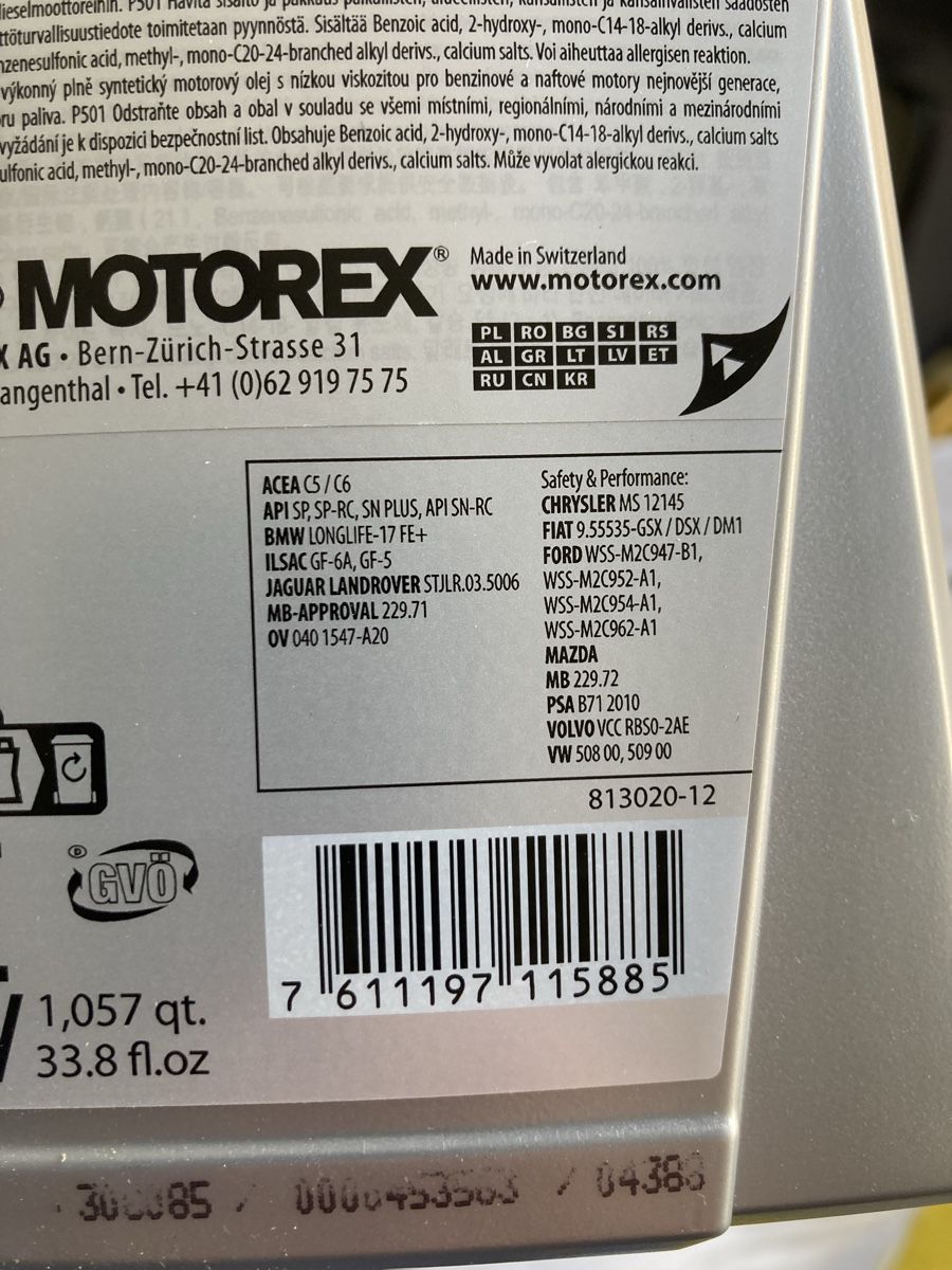 Motorex Oli & Additivi: Motorex Concept E-Xl SAE 0W20 – Nuovo (secondo la descrizione) da Lohn-Ammannsegg venduto da stihl21 1