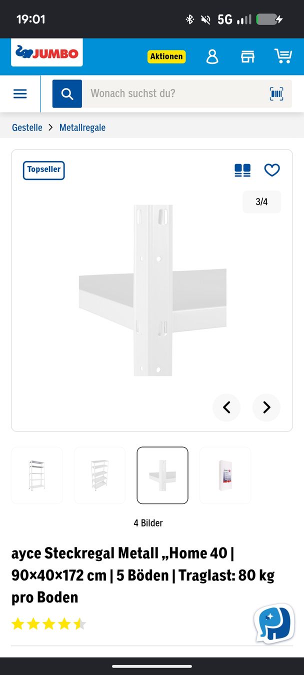 Scaffali: 3x steckregal Metall jumbo – Usato da St. Gallen venduto da Jacky097 3