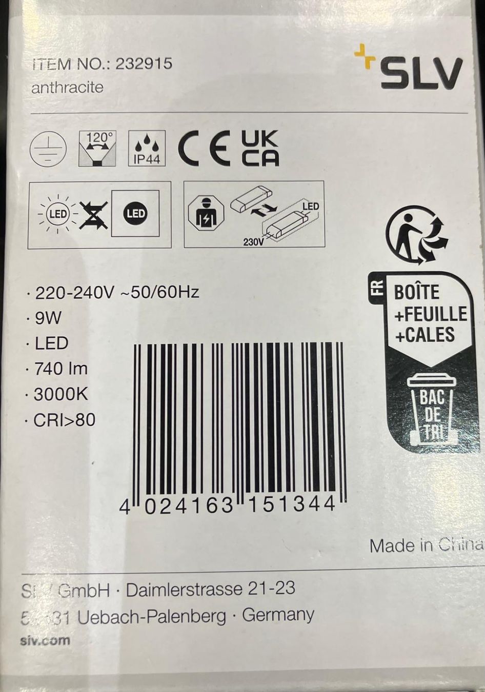 Lampade: LED Wandleuchten        SLV Ordi Sensor – Usato da Zuzwil SG venduto da Skotm 2
