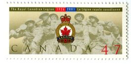 Briefmarke "Royal Canadian Legion". Kanada.