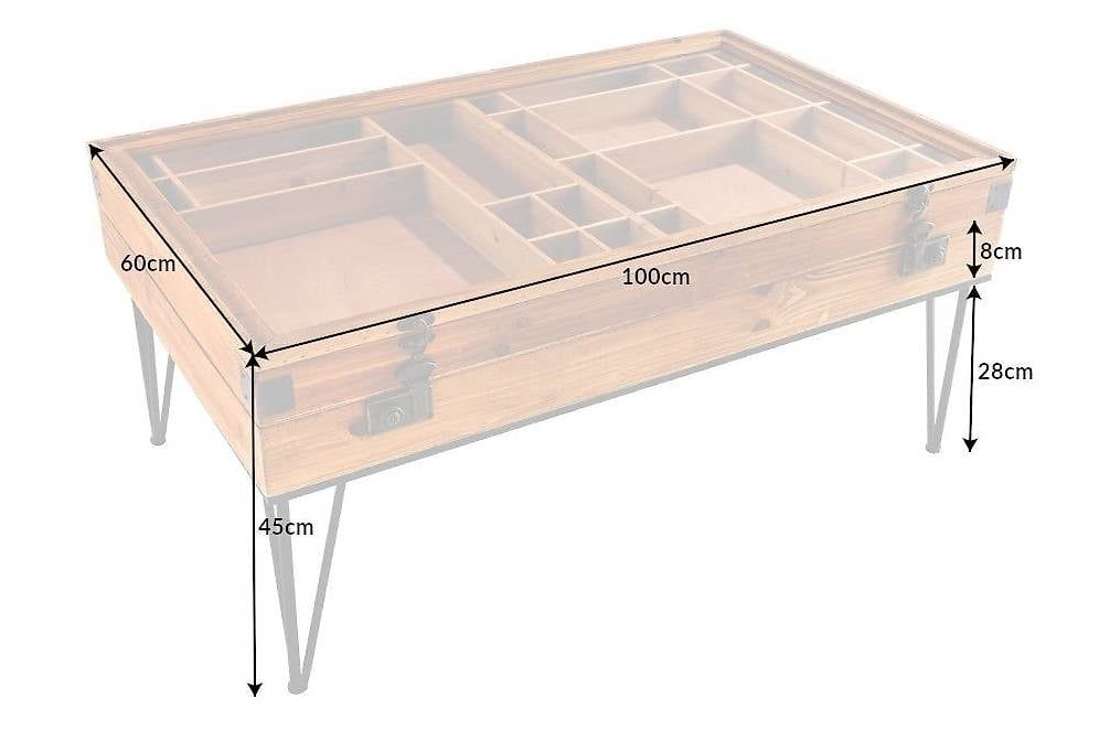 Couchtisch Pirat 100cm Vintage II Tannenholz 2