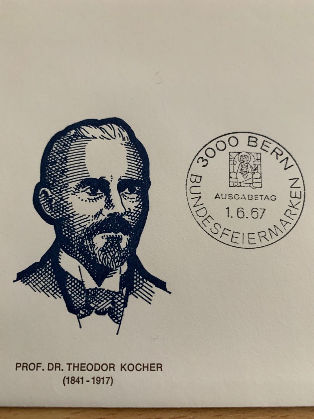 Tutti i francobolli: Theodor Kocher 1967,  Ersttagsstempel – Usato da Ibach venduto da lisch3 1
