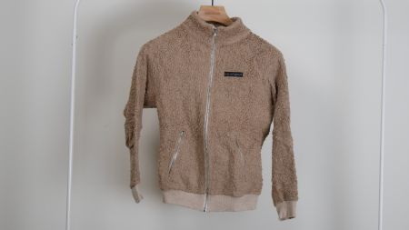 Hoofment Strickjacke Reitjacke Fleece beige Teddy Weste