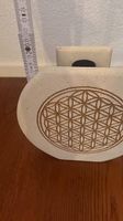 Dekorative Vase / Kerzenhalter Blume des Lebens Steinoptik