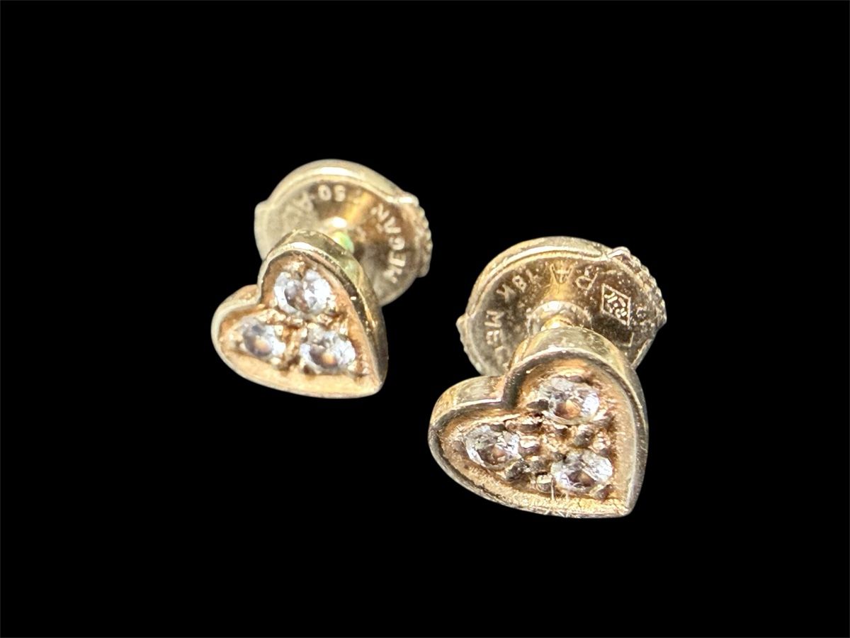 Orecchini pendenti & Orecchini a lobo: Ohrstecker Herzform mit 6 Brillanten – Usato da Hagendorn venduto da meryem79 3