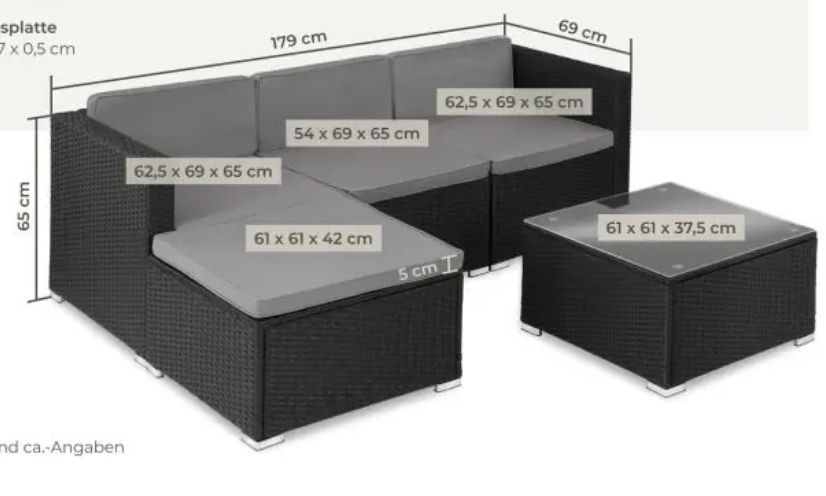 Sofas: Rattan Lounge Lignano – Neu (gemäss Beschreibung) aus Rotkreuz von NextChance 2