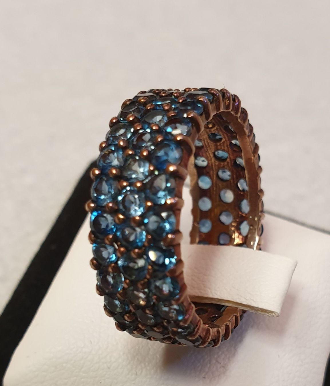 Anelli: Ring mit blauen Steinen Silber Grösse 61 – Nuovo (secondo la descrizione) da Zürich venduto da adriben 2