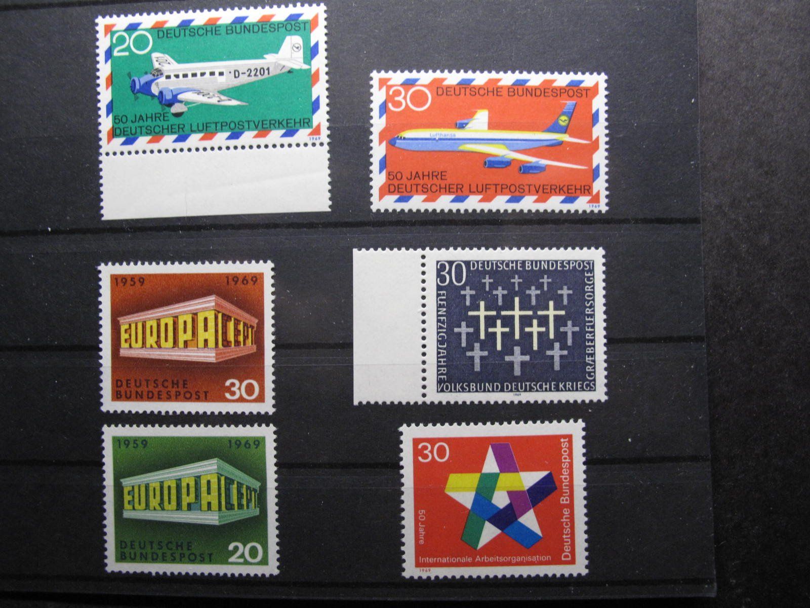 Tutti i francobolli: BRD 1969 Luftpostverkehr / Kriegsgräbervorsorge** – Usato da Wil SG venduto da fva01