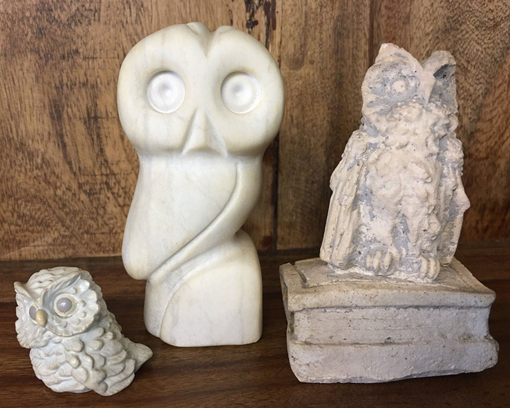Statuette: 3 x Eulen Deko - H 9.5 - 8.5 - 3cm – Usato da Oftringen venduto da Vucki