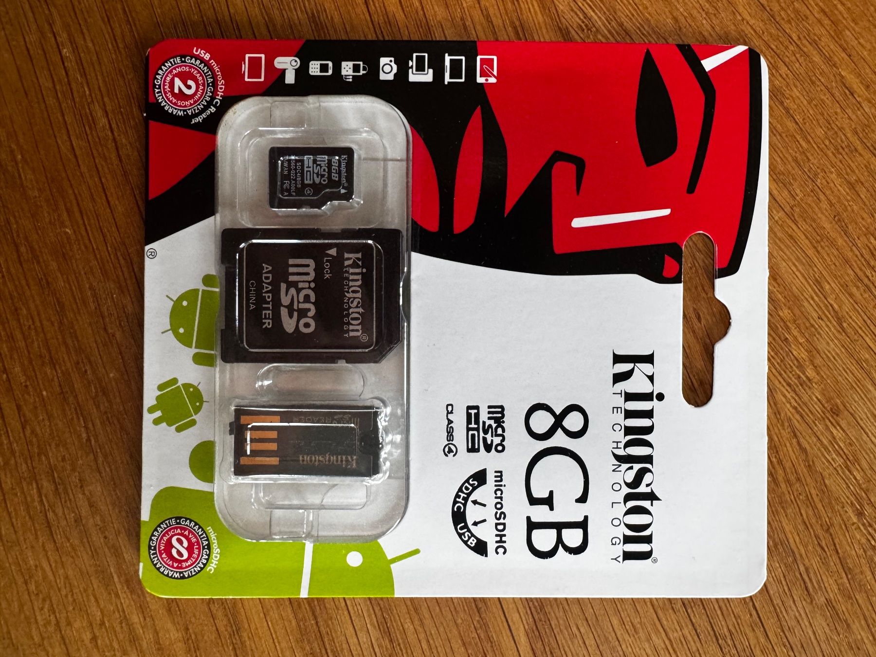 Kingston Schede di memoria: Kingston Technology 8GB microSDHC Class 4 – Nuovo e nell'imballaggio originale da Engelberg venduto da Kirrie