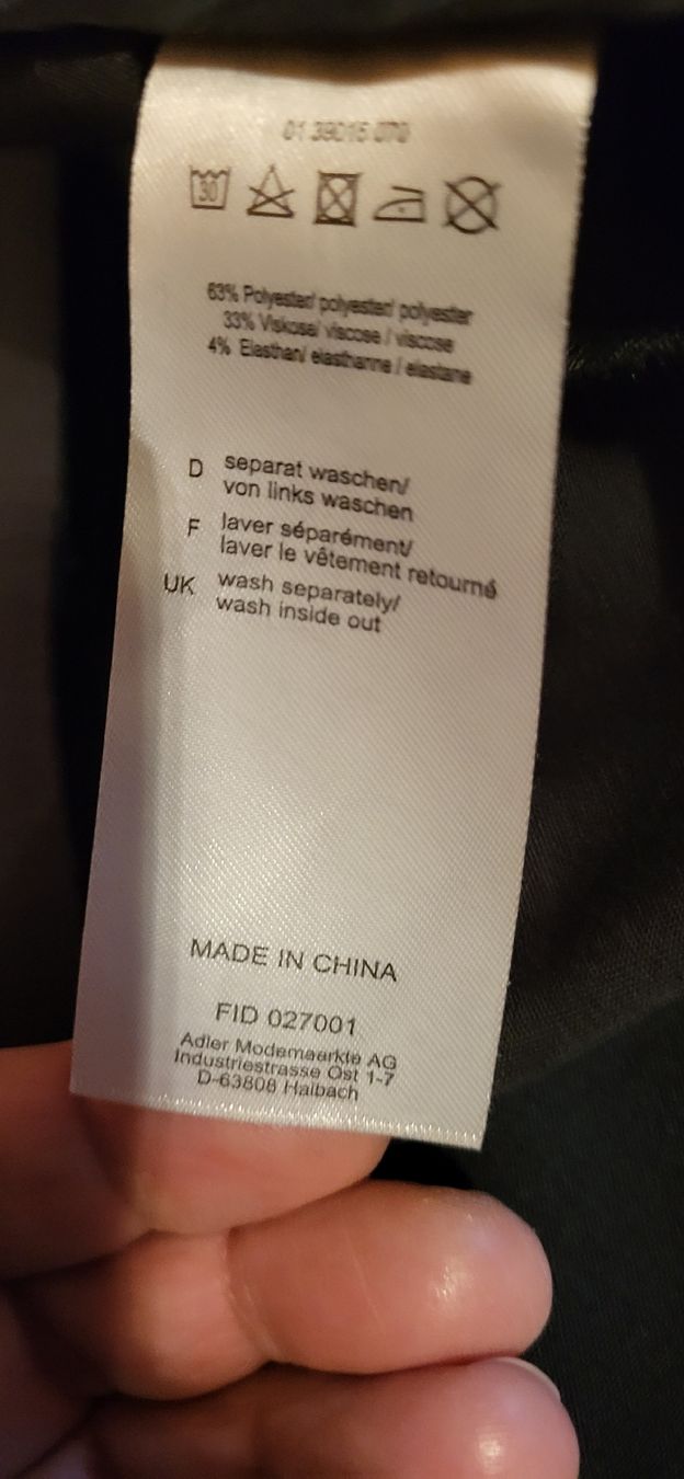Pantaloni: Damenhose elegant, festlich gr. 48 schwarz mit Glitzerstein – Usato da Schweizersholz venduto da fuchs06 4
