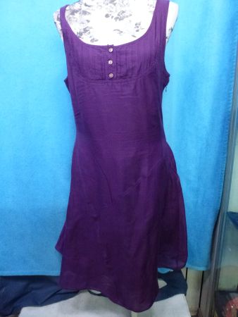 TRÄGERKLEID VON HUGO BOSS DUNKLES LILA GR 38 RV MEHRERE LAGE