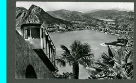 K sw Lugano TI Funicolare Monte Brè,Lago di Muzzano ≈ 1953 