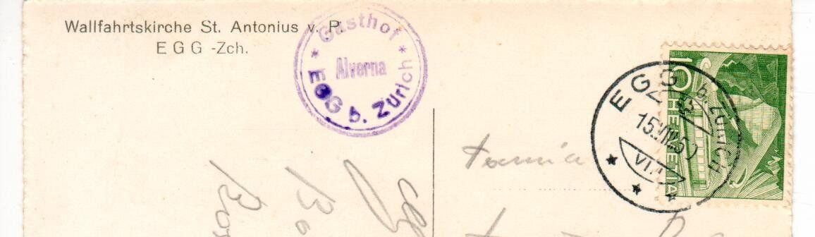 Cartoline postali: Kirche St. Antonius EGG ZH – Usato da Wolhusen venduto da Curver9 1