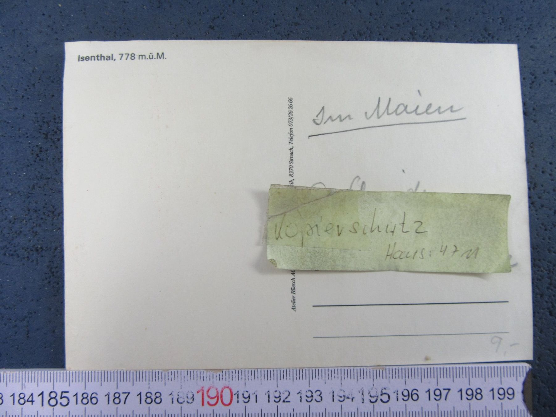 Cartoline postali: ISENTHAL URI AK BESTOSSEN – Usato da Ettingen venduto da Hausi4711 2