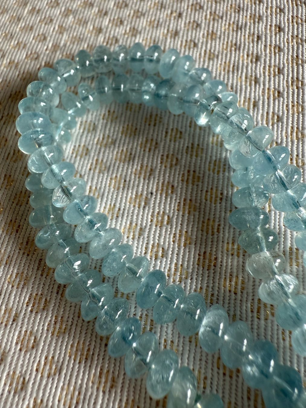 Catenine: Collier de perles en aigue-marine - 82cm – Usato da Sion venduto da accroshoes 6
