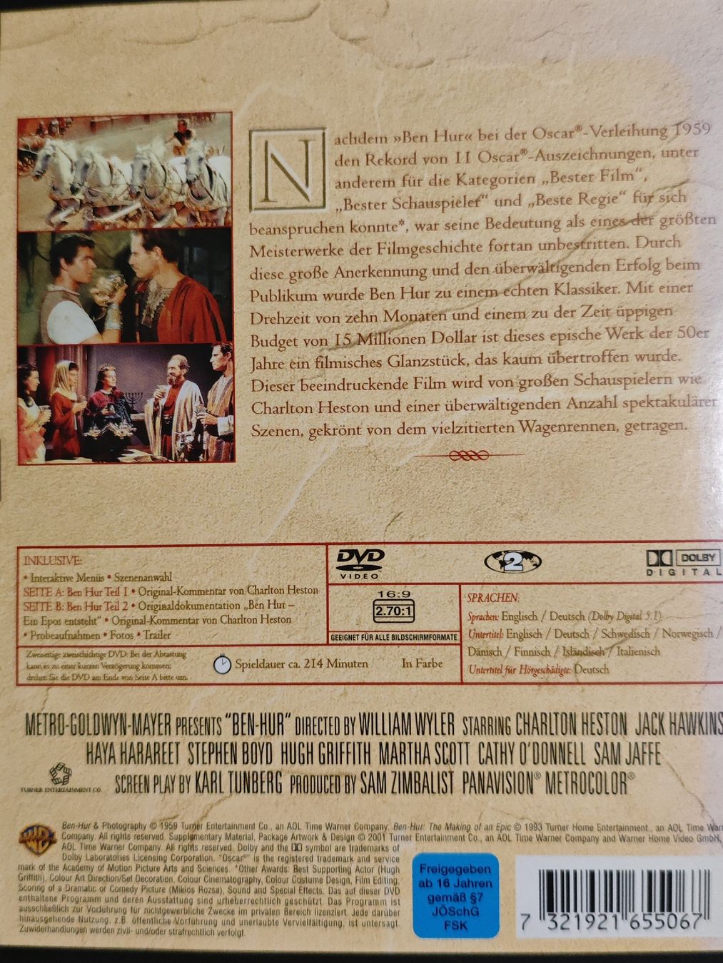 Tous les DVDs: Ben Hur  – D'occasion à Laufenburg par grossrto 1