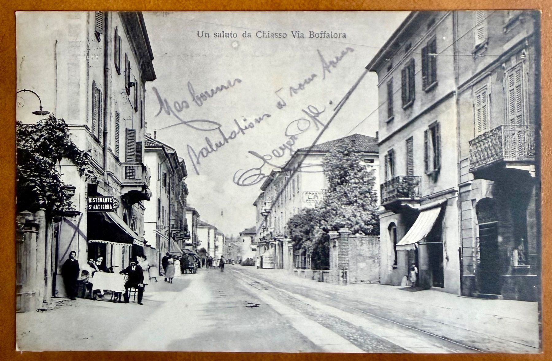 Cartoline postali: Chiasso - Via Boffalora - Animée 1915 – Usato da Lutry venduto da Ediego