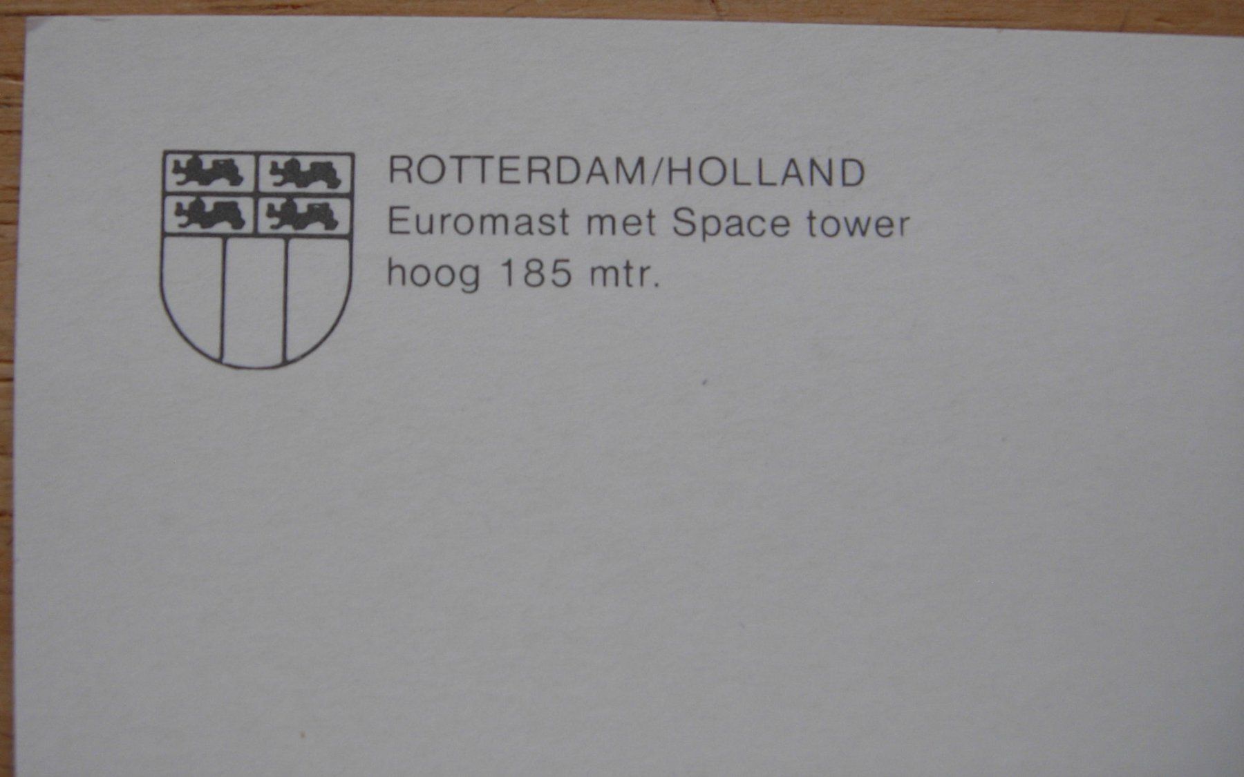 Cartes postales: Ansichtskarte ungelaufen - Rotterdam / Euromast Space tower – D'occasion à Dübendorf par rumpumpel 2