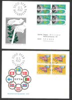 2 FDC 446 - 447 Serie Viererblöcke ET 13.3.1967 schön illust