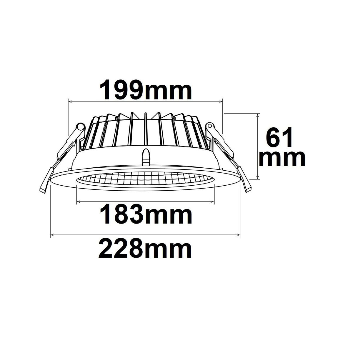Lampen: LED Einbaustrahler, IP44, 20 cm Ø, Rund – Neu (gemäss Beschreibung) aus Kreuzlingen von Smart-Light 4