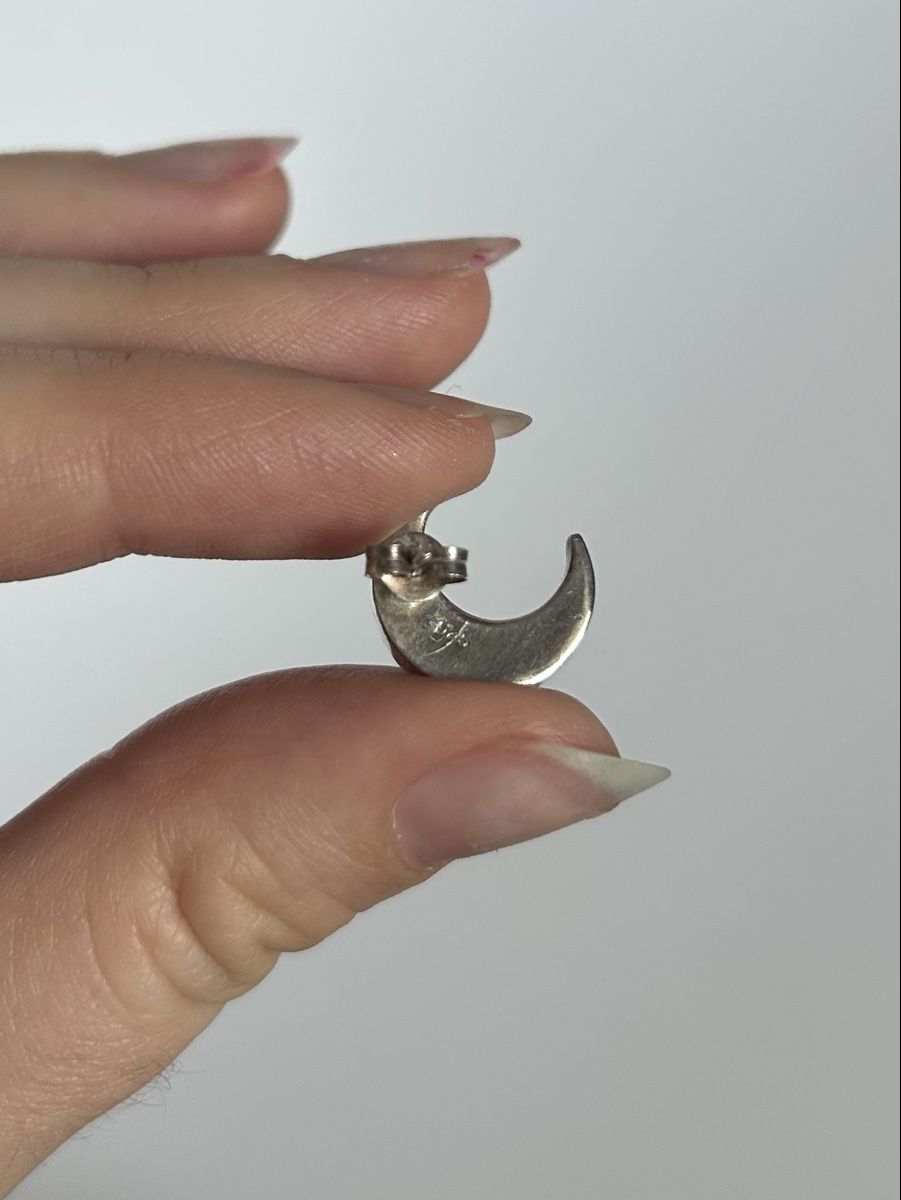 Orecchini pendenti & Orecchini a lobo: Vintage Sterling Silber Mond Ohrringe – Usato da Bern venduto da Ilikebluegems 2