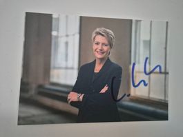 Autogrammkarte Karin Keller - Sutter Originalunterschrift