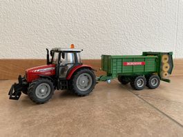 SIKU Massey Ferguson 5455 mit Bergmann