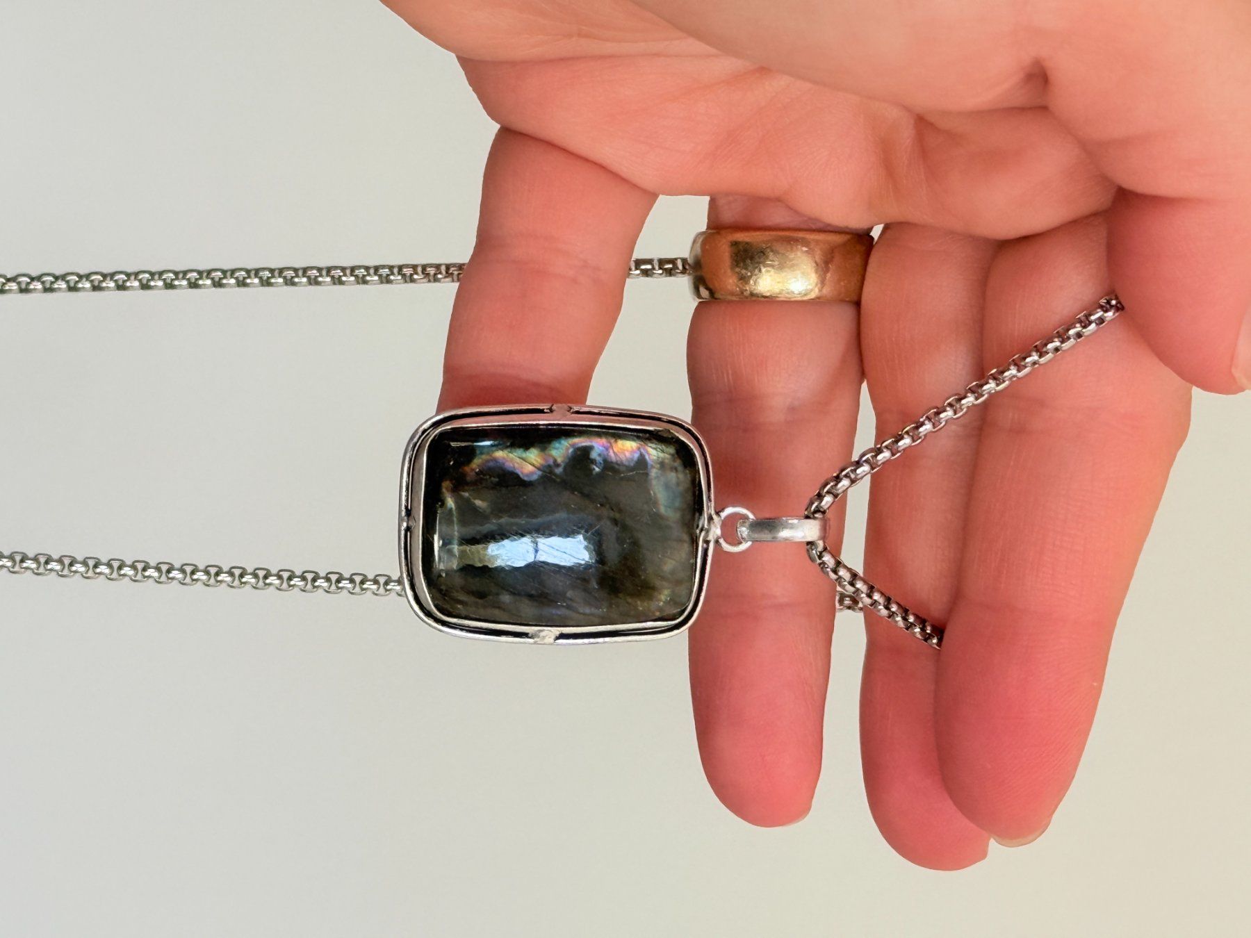 Ketten: Collier avec Labradorite – Neu und originalverpackt aus Genève von AWWA 6