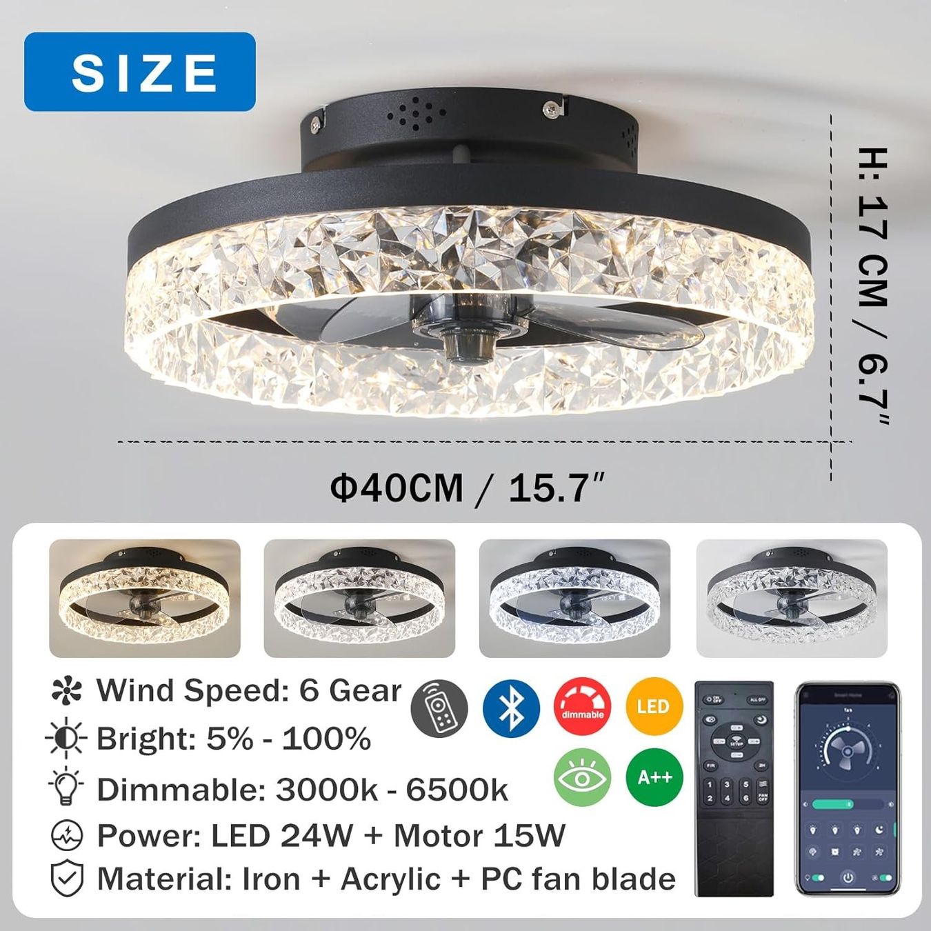 Lampadari & plafoniere: Deckenleuchte LED 40cm mit Ventilator, Deckenventilator – Nuovo e nell'imballaggio originale da Zürich venduto da MueDes 5
