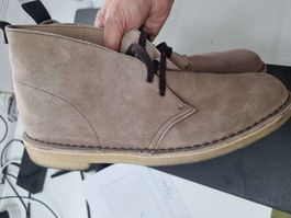 Original Clarks Desert Boots, Wolf Suede, Gr 43 (9)