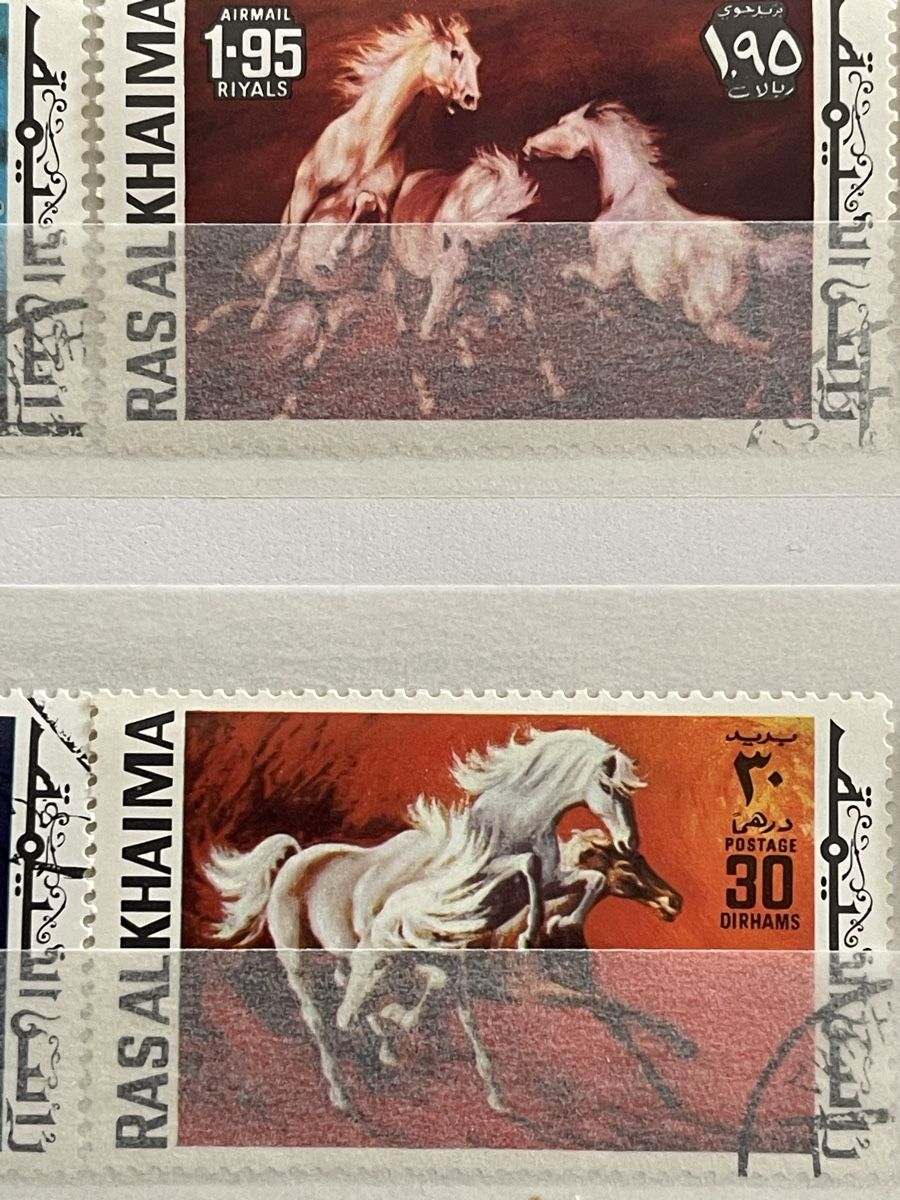 Alle Briefmarken: Briefmarken Ras Al Khaima 6er Set Pferde 1.40-30 Dirhams – Neu (gemäss Beschreibung) aus Bern von TamSham 2