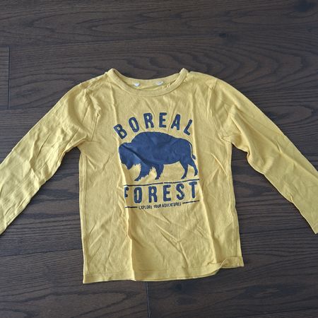 Langarmshirt gelb Boreal Forest Print Grösse 122 128