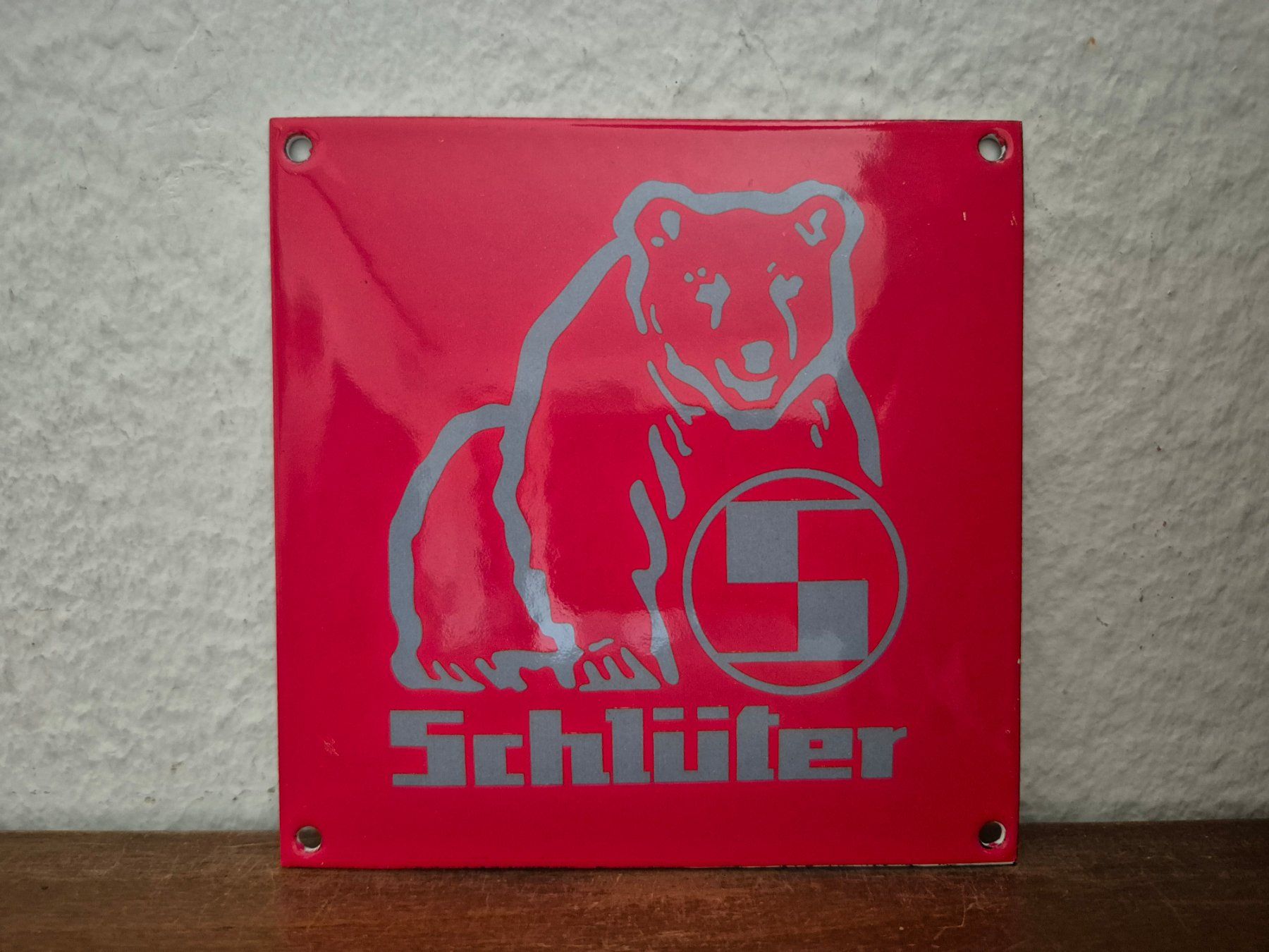 Insegne: Emailschild Schlüter Traktor Logo Werkstatt Emaille Schild – Nuovo (secondo la descrizione) da Schaffhausen venduto da pfanis09 1