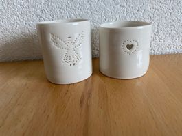 2 handgefertigte Teelichthalter von LUNA