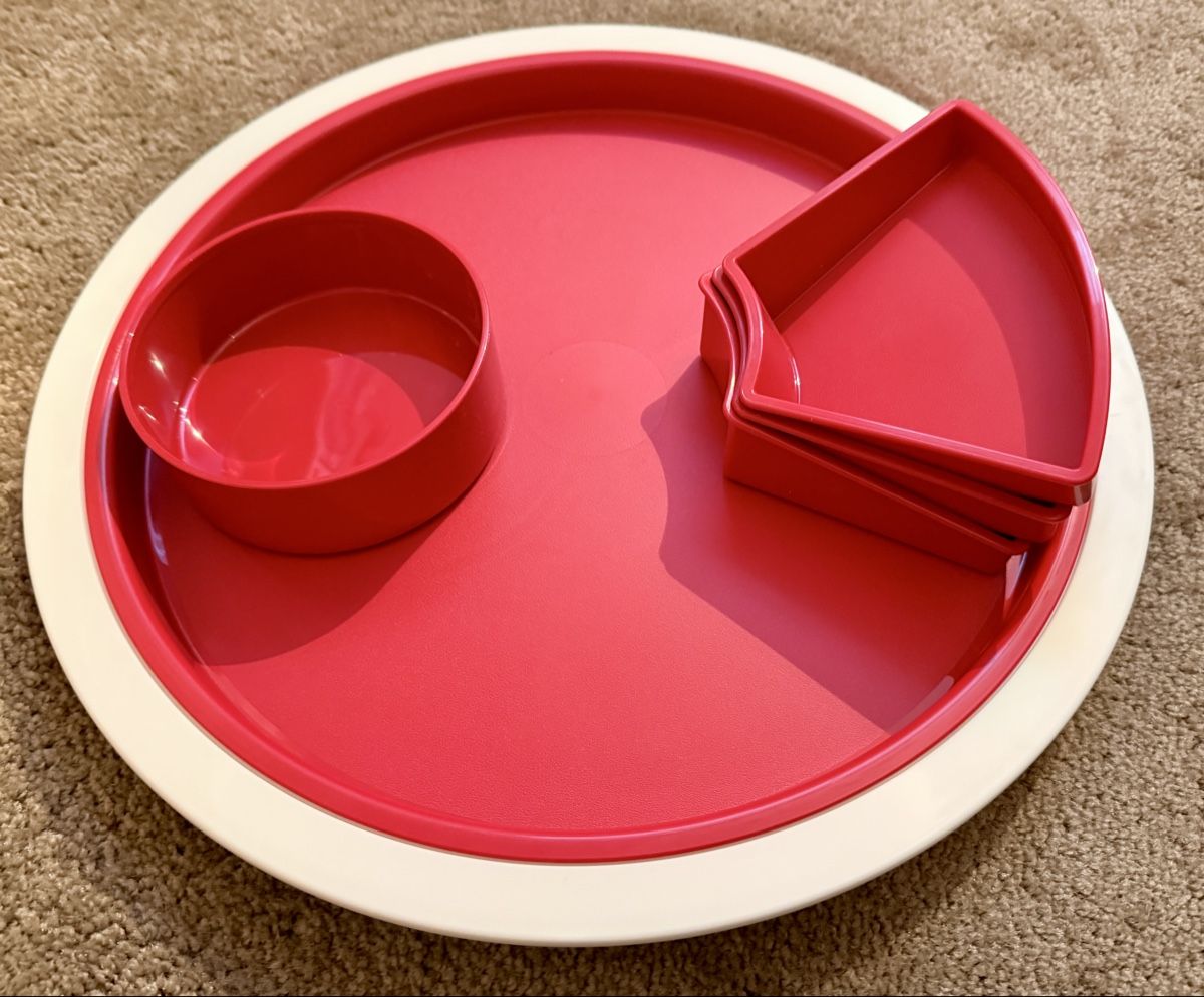 Tupperware Piatti di portata: Tupperware drehbare Apero-Schale ca. 38cm / NP 60.-! – Nuovo e nell'imballaggio originale da Worben venduto da Teddy112 1