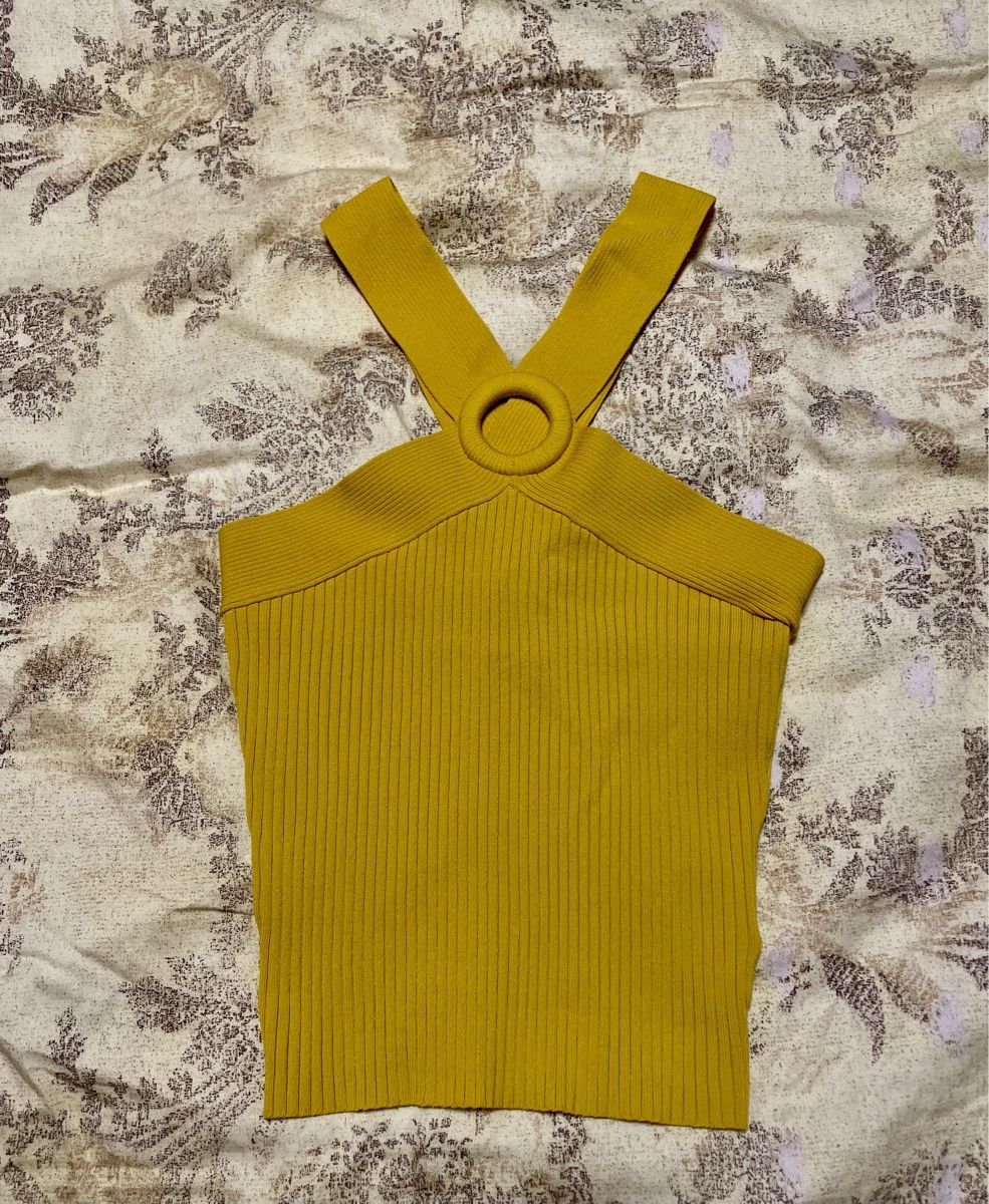 Sandro Top: Sandro - T 1, Stylish top, jaune – Nuovo (secondo la descrizione) da Genève venduto da Rio10