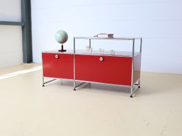 USM Haller Lowboard | Rubinrot | Neuwertig