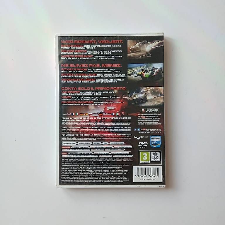 Giochi: GRID 2 (PC DVD-ROM)  mit Lizenz / Steam-Aktivierung – Usato da Langnau i. E. venduto da Giordano-Aurelio 1