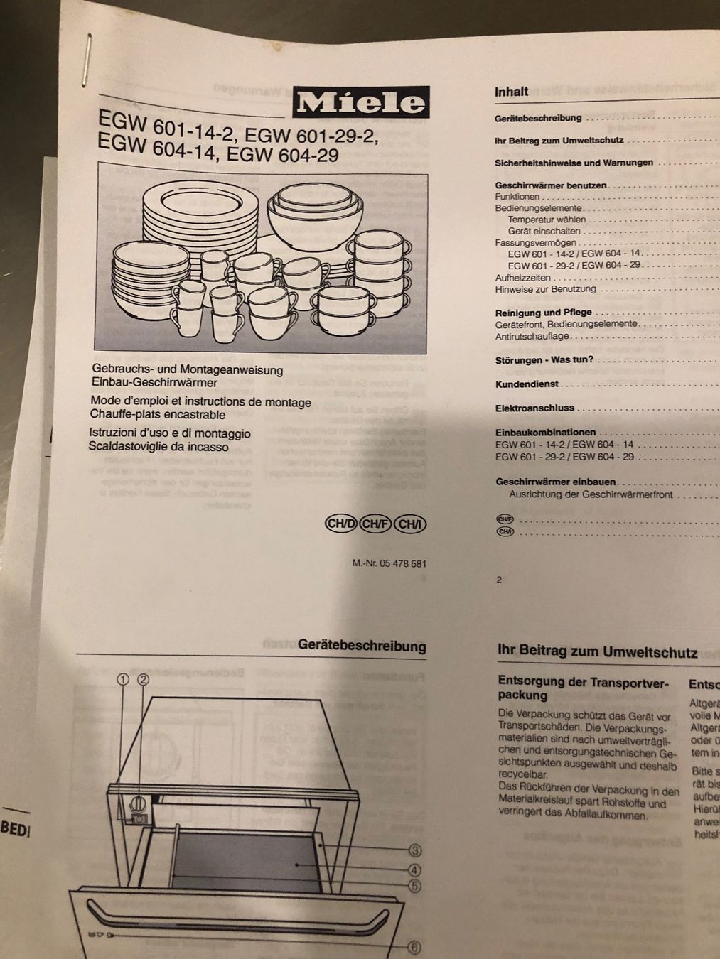 Elettrodomestici da cucina: Wärmeschublade Miele – Usato da Pfeffikon LU venduto da doubledouble-u 5