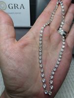 Collier argent avec diamants de moissanite de 5,7 ct GRA