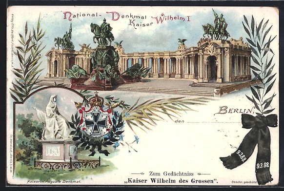 Ganzsachen: Litho Berlin, National-Denkmal Kaiser Wi – Gebraucht aus Berlin von bartko-reher