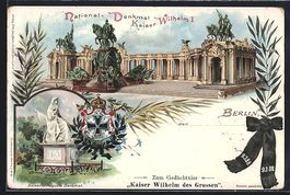 Litho Berlin, National-Denkmal Kaiser Wi
