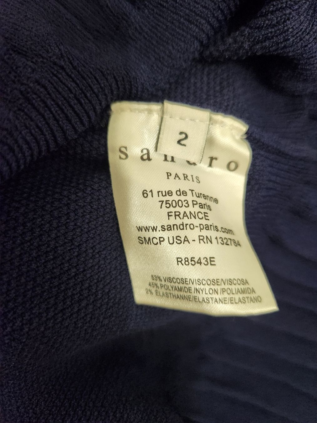 Sandro Kleider: Robe Sandro bleu marine taille 2  – Gebraucht aus Niedergösgen von Eva2410 7