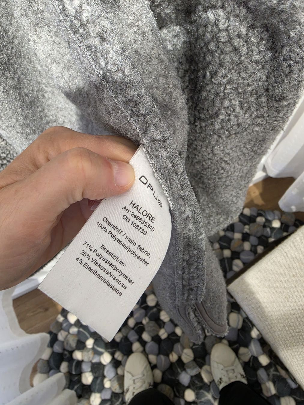 Opus Cappotti: Mantel Opus Halore Teddyoptik grau Grösse 36  – Usato da Adligenswil venduto da FriedasWelt 2